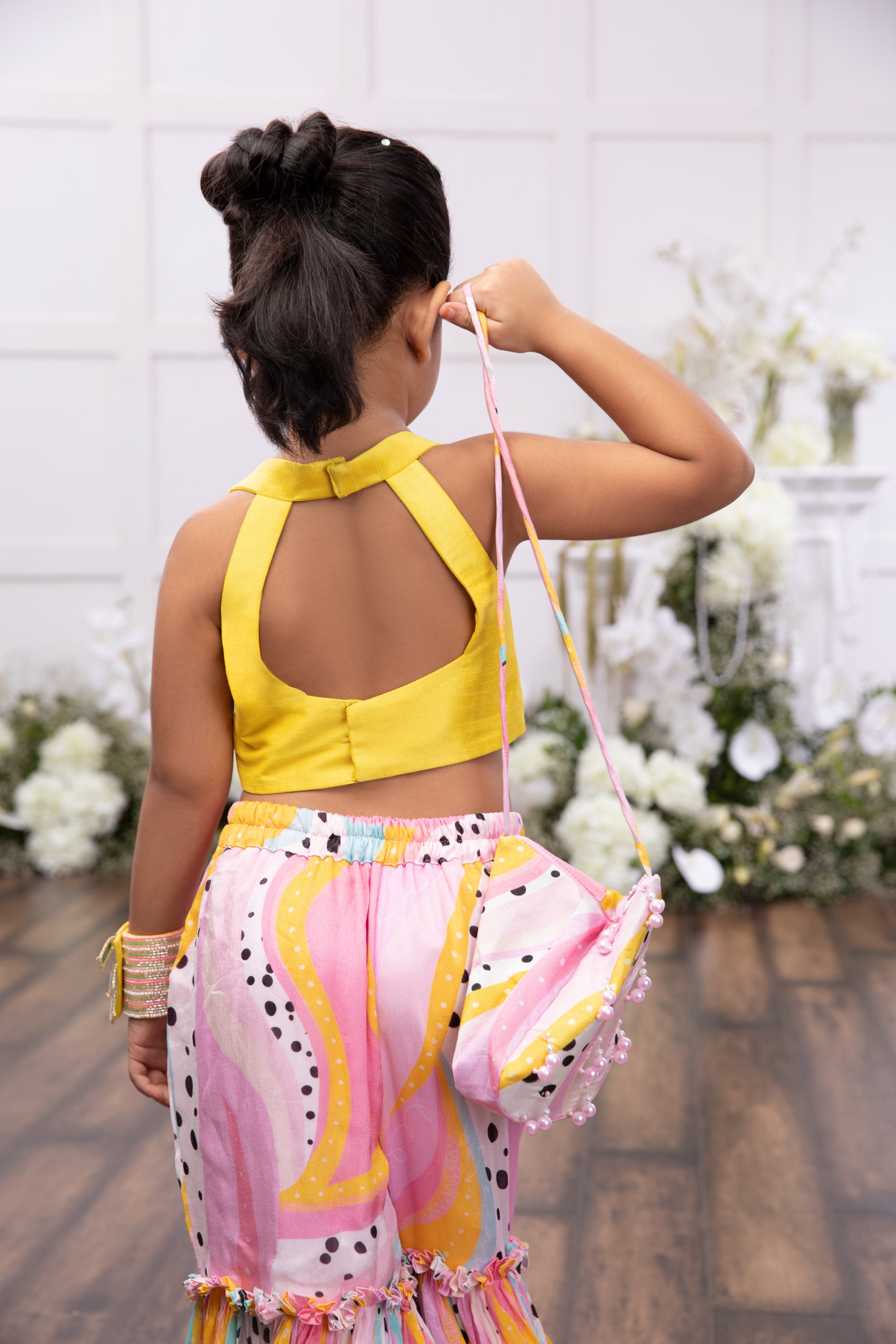 Bubble Gum Top And Palazzo